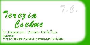 terezia csekme business card